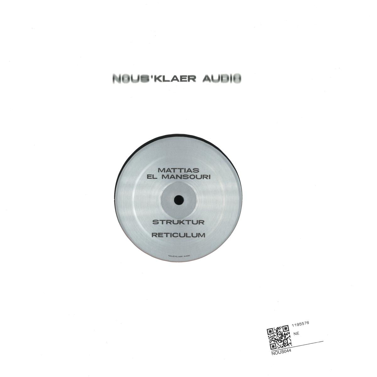 Mattias El Mansouri - Disintegration (VINYL 12" Nous klaer Audio) | NEW - DEEP HOUSE *NEW*