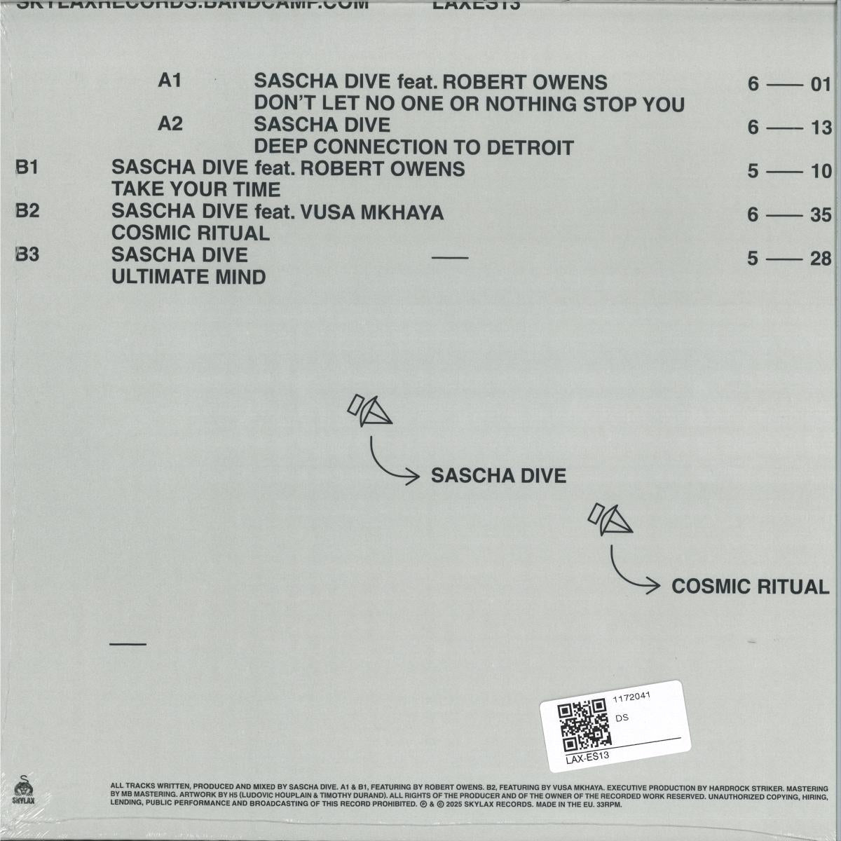 Sascha Dive - Cosmic Ritual (VINYL 12" Skylax) | NEW - DEEP HOUSE *SEALED*