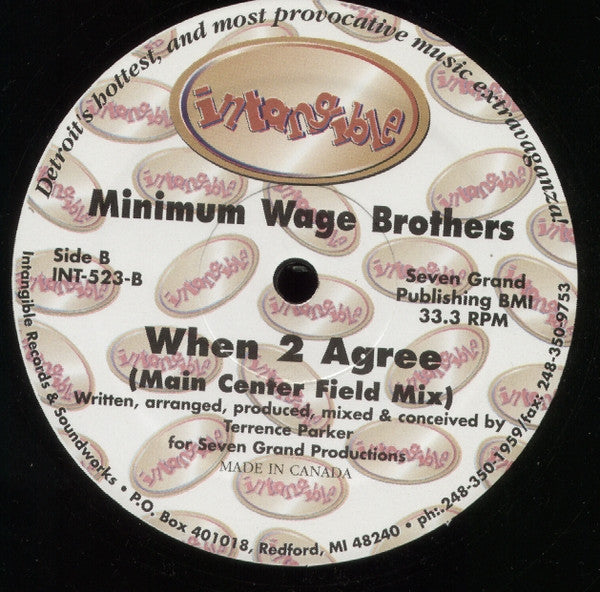 When 2 Agree (VINYL) | Excellent+ (EX+) Generic - DEEP HOUSE / USED *EXCELLENT+*