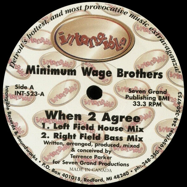 When 2 Agree (VINYL) | Excellent+ (EX+) Generic - DEEP HOUSE / USED *EXCELLENT+*