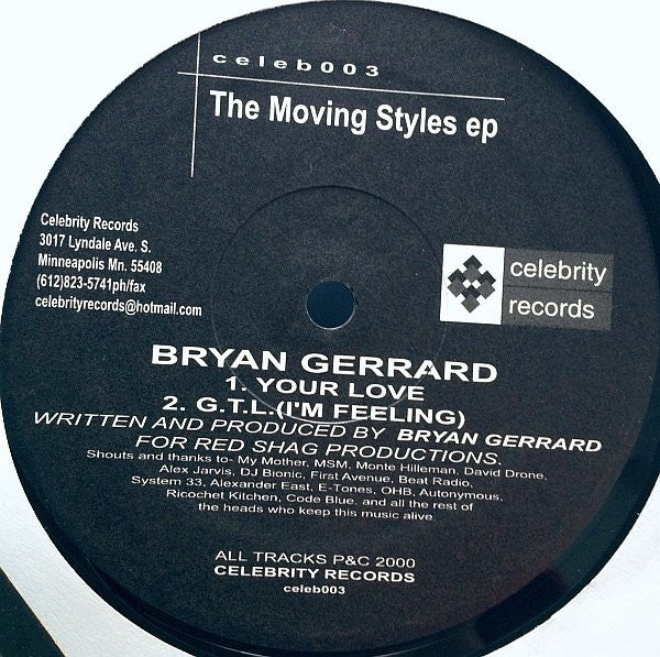 The Moving Styles EP | Excellent (EX) Generic - DEEP HOUSE / USED *EXCELLENT*