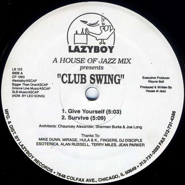 Club Swing (VINYL) | Very Good (VG) Generic - DEEP HOUSE / USED *VERY GOOD*