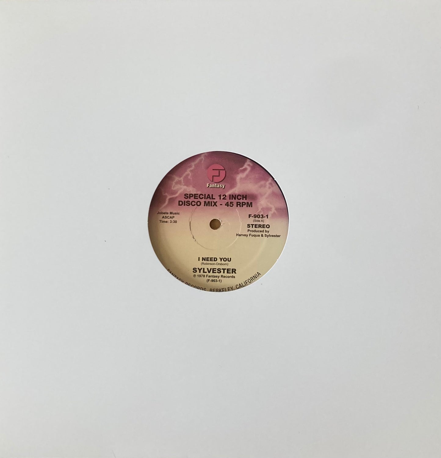 I Need You (Ron Hardy Edit)(VINYL) | Mint (M) Generic - DISCO *NEW*