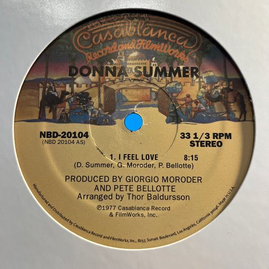 Donna Summer I Feel Love / Love To Love You Casablanca (4) 12", Single, RP, Bla Mint (M) Generic