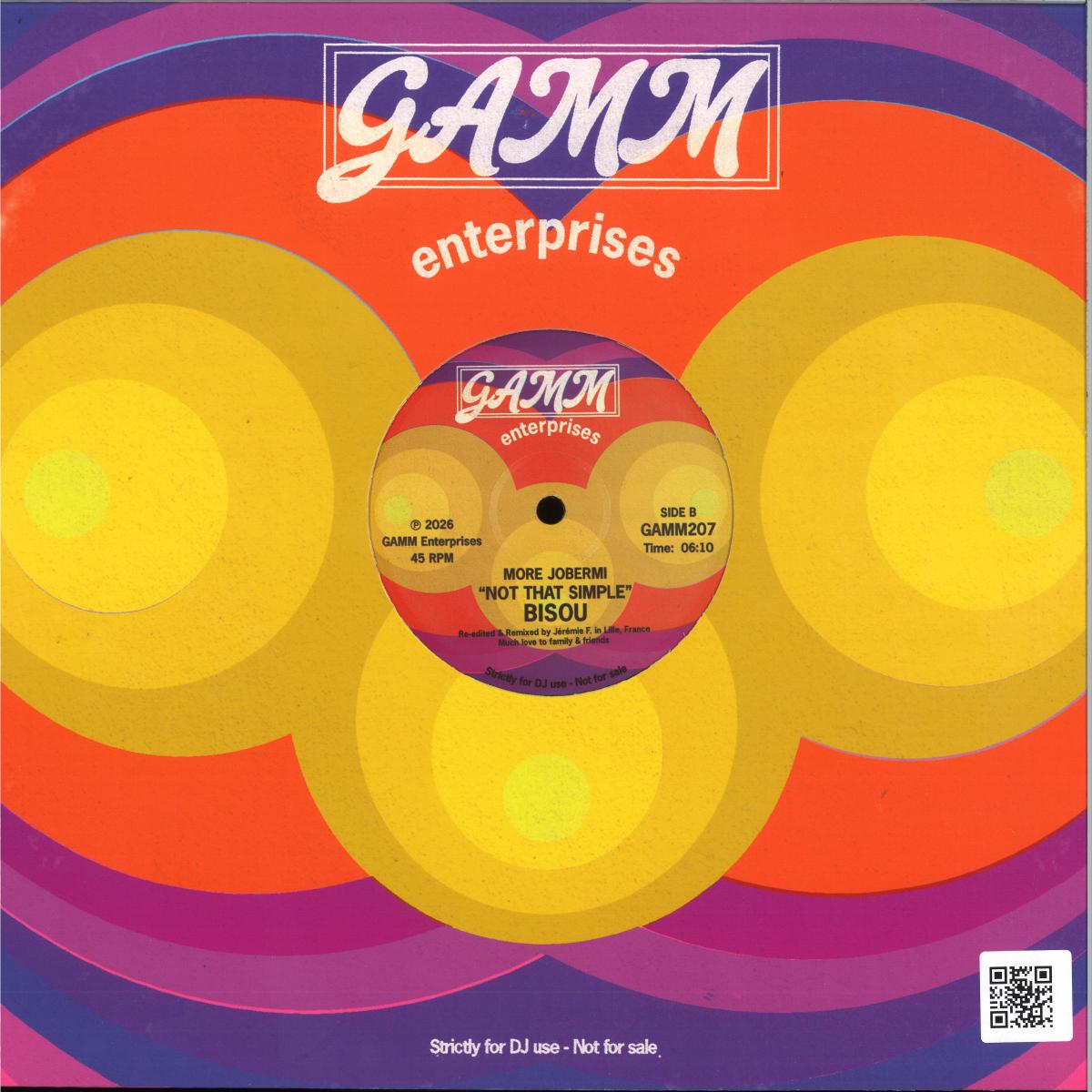Bisou - More Jobermi (VINYL 12" G.A.M.M.) | NEW - DISCO *NEW*