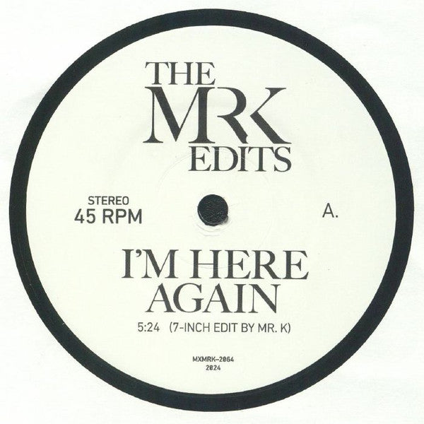 I'm Here Again / Time Of The Season 7" | Mint (M) Generic