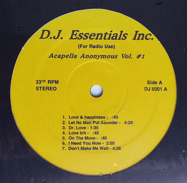 Acapella Anonymous Vol. #1 | Mint (M) Generic