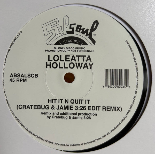 Hit It N Quit It (Cratebug & Jamie 3:26 Edit Remix)(VINYL) | - DISCO *NEW*