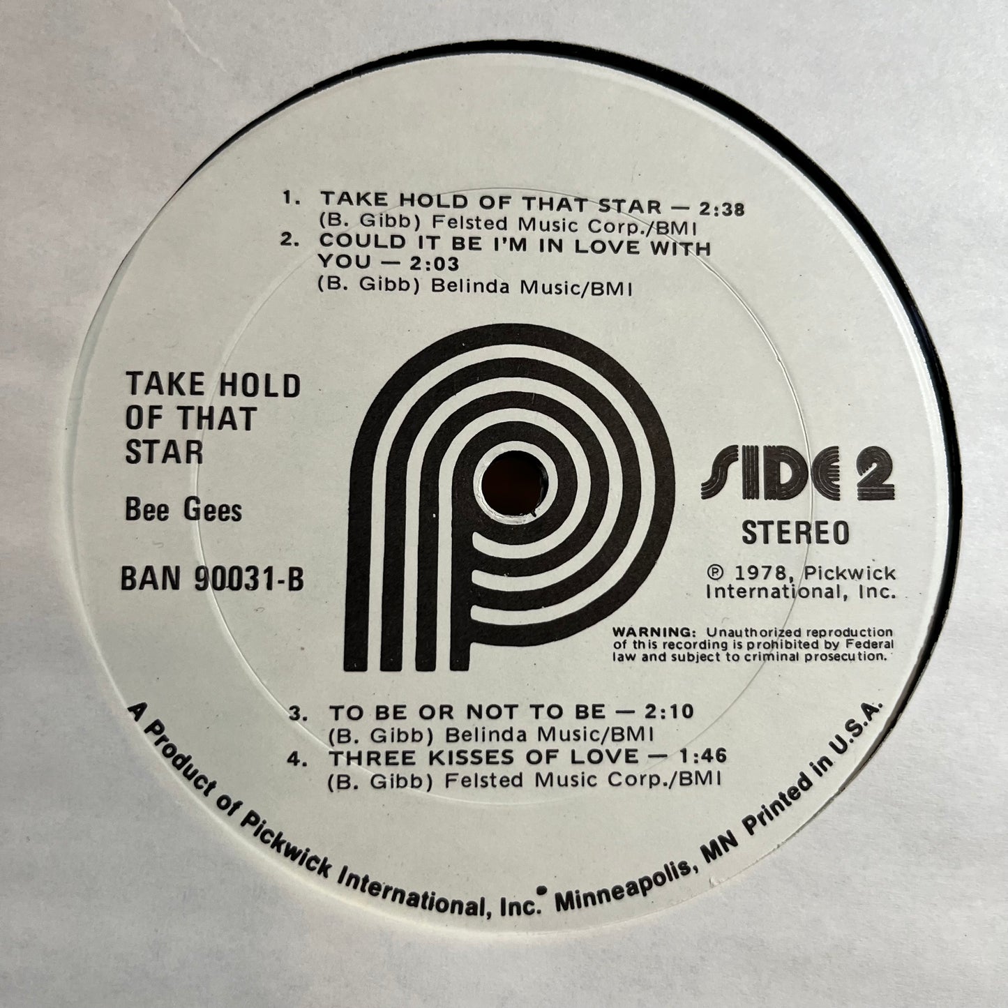 Take Hold Of That Star (VINYL) | Near Mint (NM) Very Good (VG) - DISCO / USED *NEAR MINT*