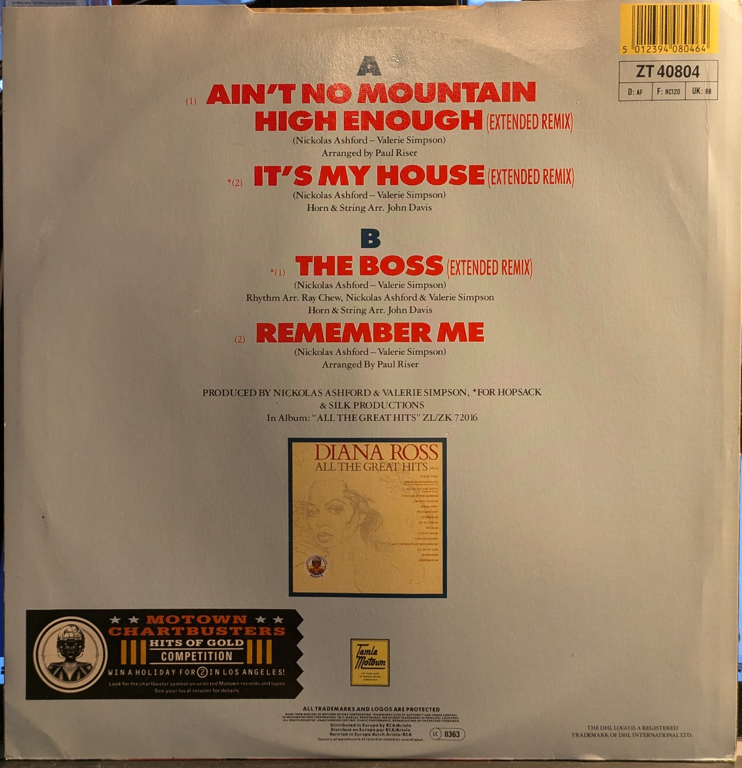 Ain't No Mountain High Enough (Extended Remix) (VINYL) | Near Mint (NM) Near Mint (NM) - DISCO / USED *NEAR MINT*