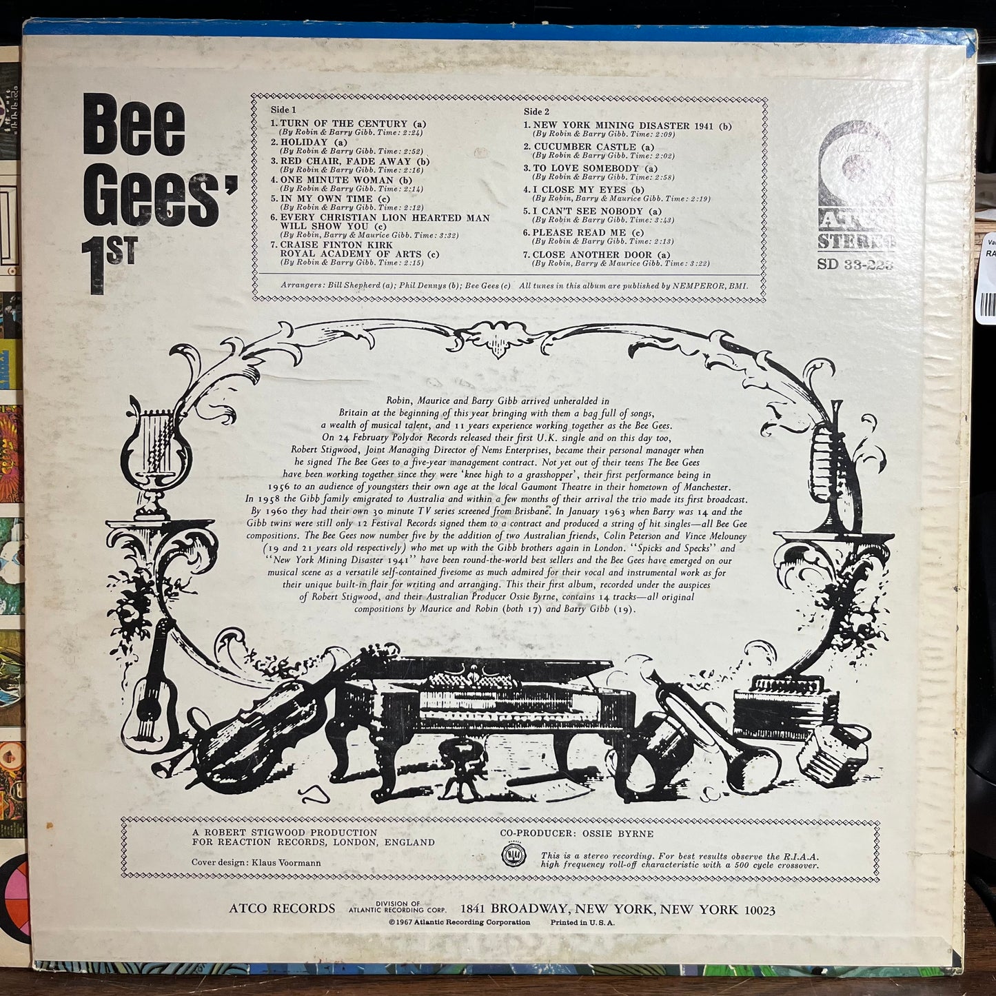 Bee Gees' 1st (VINYL) | Very Good (VG) Very Good Plus Plus (VG++) - DISCO / USED *VERY GOOD*