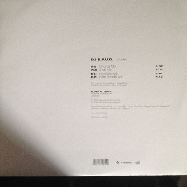 Finally | Very Good Plus (VG+) Very Good Plus (VG+) - TECHNO / USED *VERY GOOD+*