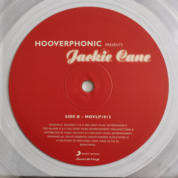 Hooverphonic presents Jackie Cane (CLEAR VINYL) | Mint (M) Mint (M) - DOWNTEMPO *NEW/COLOR*