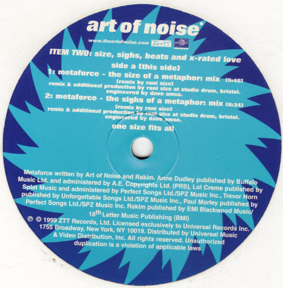 The Seduction Of Art Of Noise | Very Good Plus (VG+) Very Good (VG) - DOWNTEMPO / USED *VERY GOOD+*