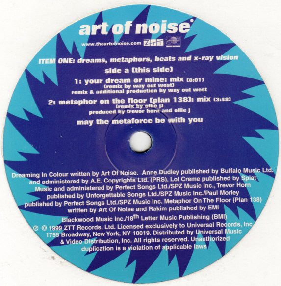 The Seduction Of Art Of Noise | Very Good Plus (VG+) Very Good (VG) - DOWNTEMPO / USED *VERY GOOD+*