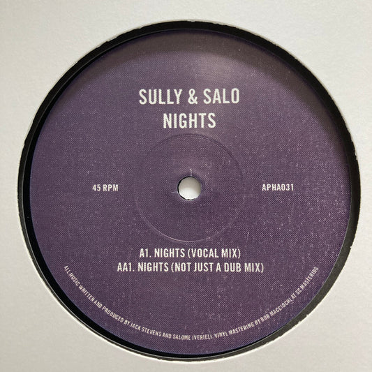 Sully (5) Nights 12" Mint (M) Mint (M)