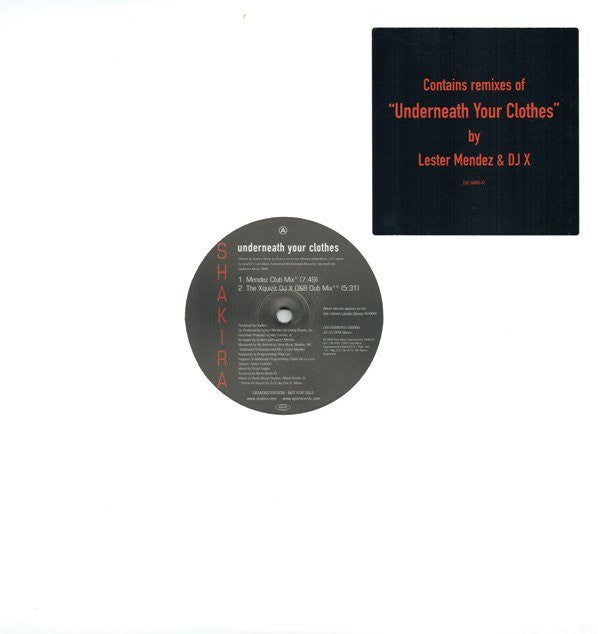 Underneath Your Clothes (Lester Mendez & DJ X Remixes) | Near Mint (NM)
