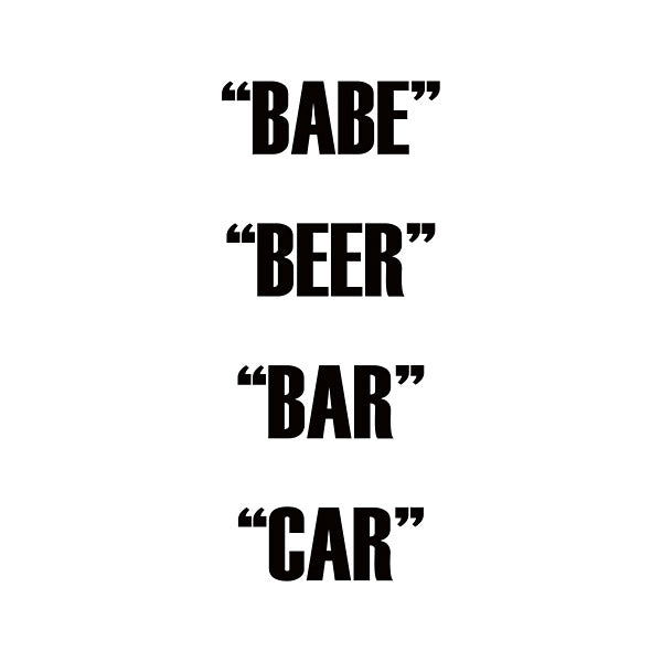 Babe Beer Bar Car |