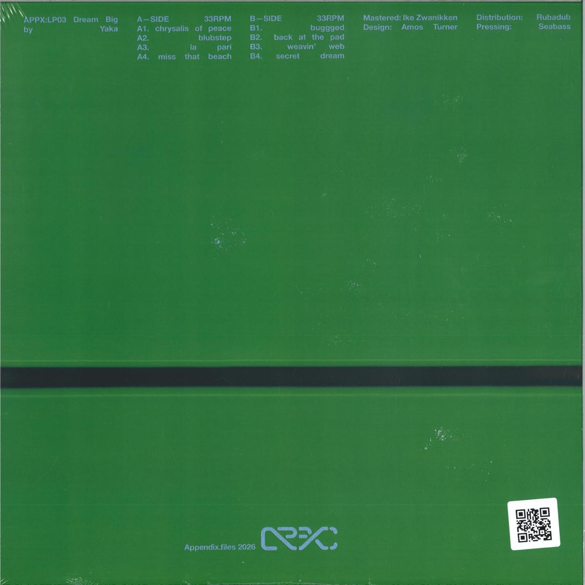Yaka - Dream Big (VINYL LP Appendix.files APPXLP03) | NEW - DUBSTEP *NEW*