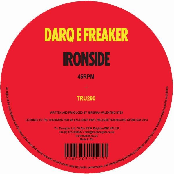 Darq E Freaker - Ironside - 12" (Vinyl) | Mint (M) Mint (M) - ELECTRONIC *NEW*
