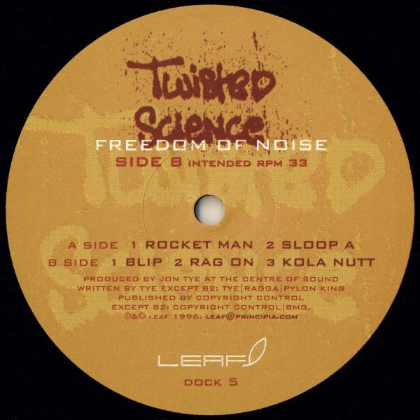 Twisted Science - Freedom Of Noise (2x12" EP) (Vinyl) | Mint (M) Mint (M) - ELECTRONIC *NEW*