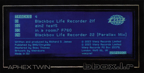 Blackbox Life Recorder 21f / In A Room7 F760 (VINYL) | Mint (M) Mint (M) - EXPERIMENTAL *NEW*