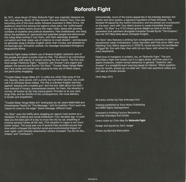 Music Of Fela - Roforofo Fight | Mint (M) Mint (M) - WORLD *COLOR*