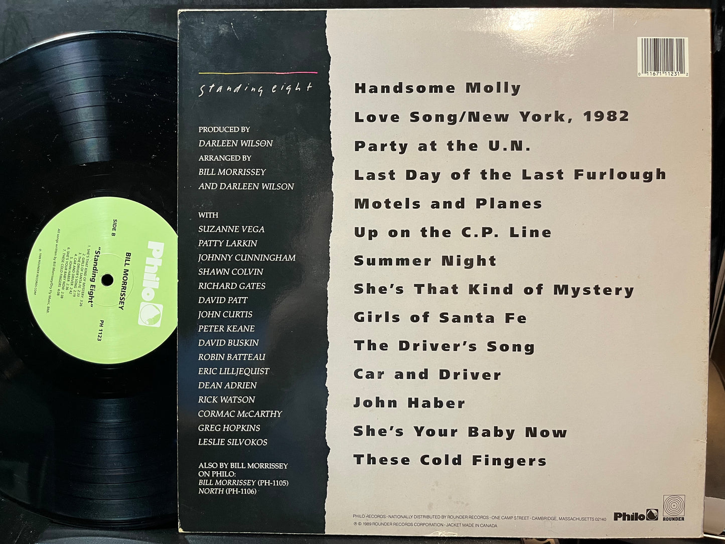 Bill Morrissey - Standing Eight (VINYL LP PHILO PHILO PH 1123 1989) | USED Near Mint (NM or M-) Excellent+ (EX+) - FOLK/BLUES / USED *NEAR MINT*