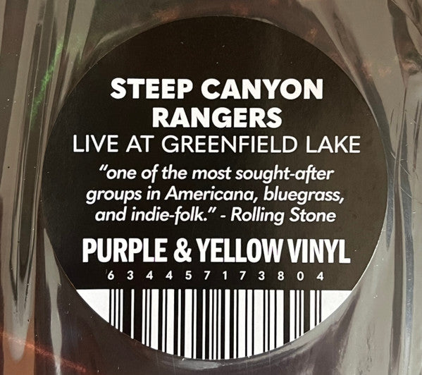 Steep Canyon Rangers - Live At Greenfield Lake (PURPLE + YELLOW VINYL) | Mint (M) Mint (M) - FOLK *NEW/COLOR*