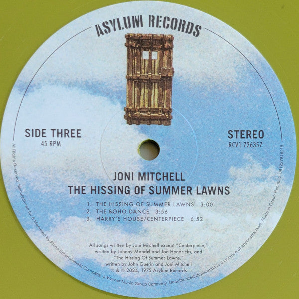 The Hissing Of Summer Lawns (VMP | GREEN VINYL) | Mint (M) Mint (M) - FOLK *SEALED/COLOR*