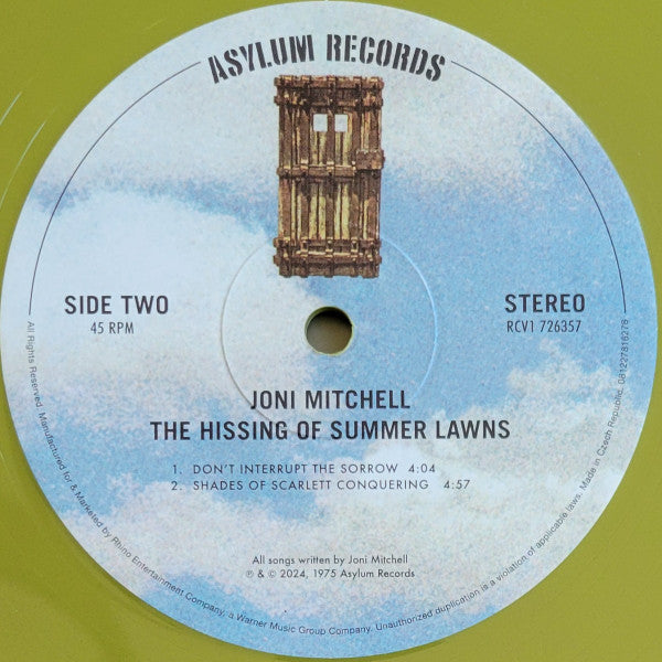The Hissing Of Summer Lawns (VMP | GREEN VINYL) | Mint (M) Mint (M) - FOLK *SEALED/COLOR*