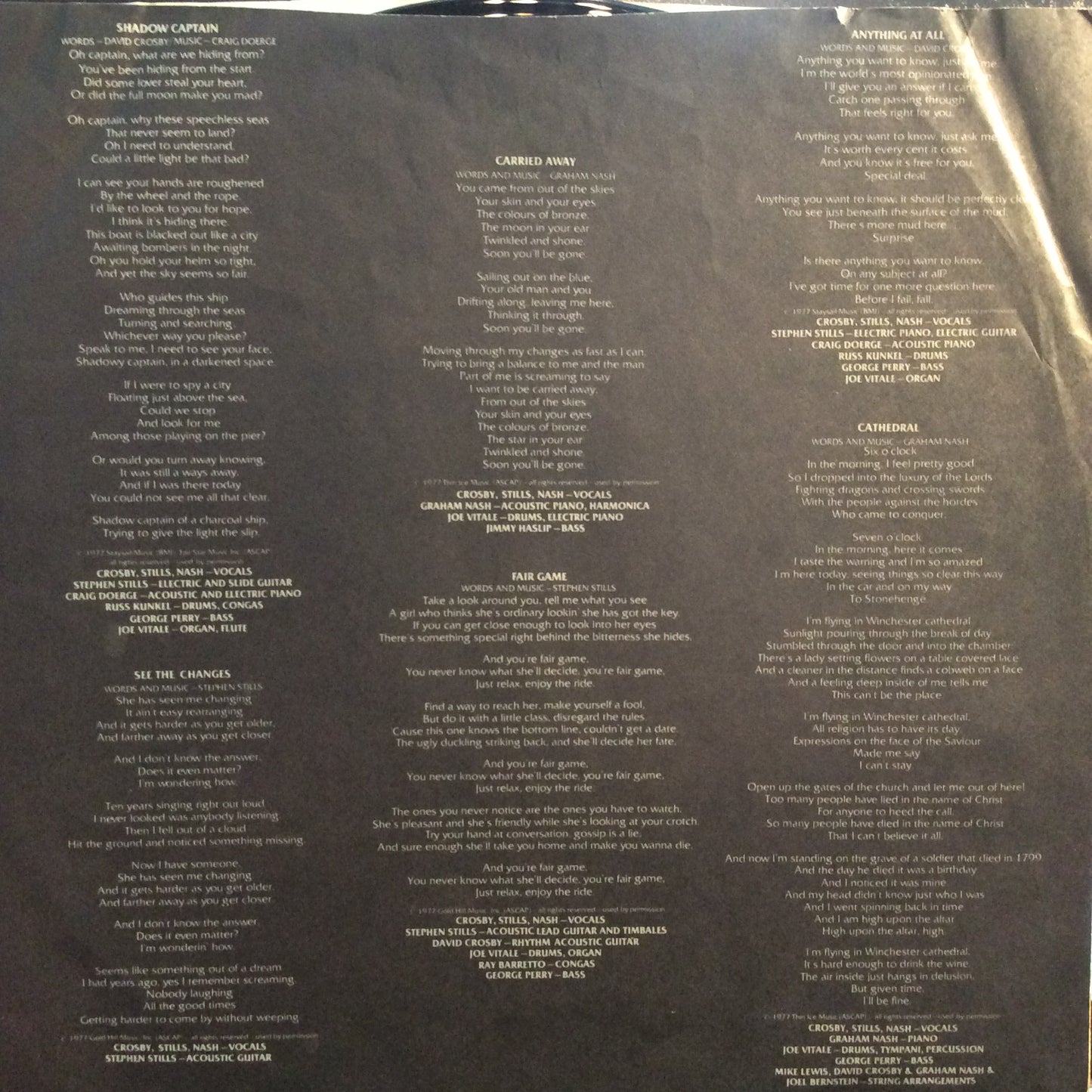 CSN (VINYL) | Excellent+ (EX+) Very Good Plus (VG+) - FOLK / USED *EXCELLENT+*