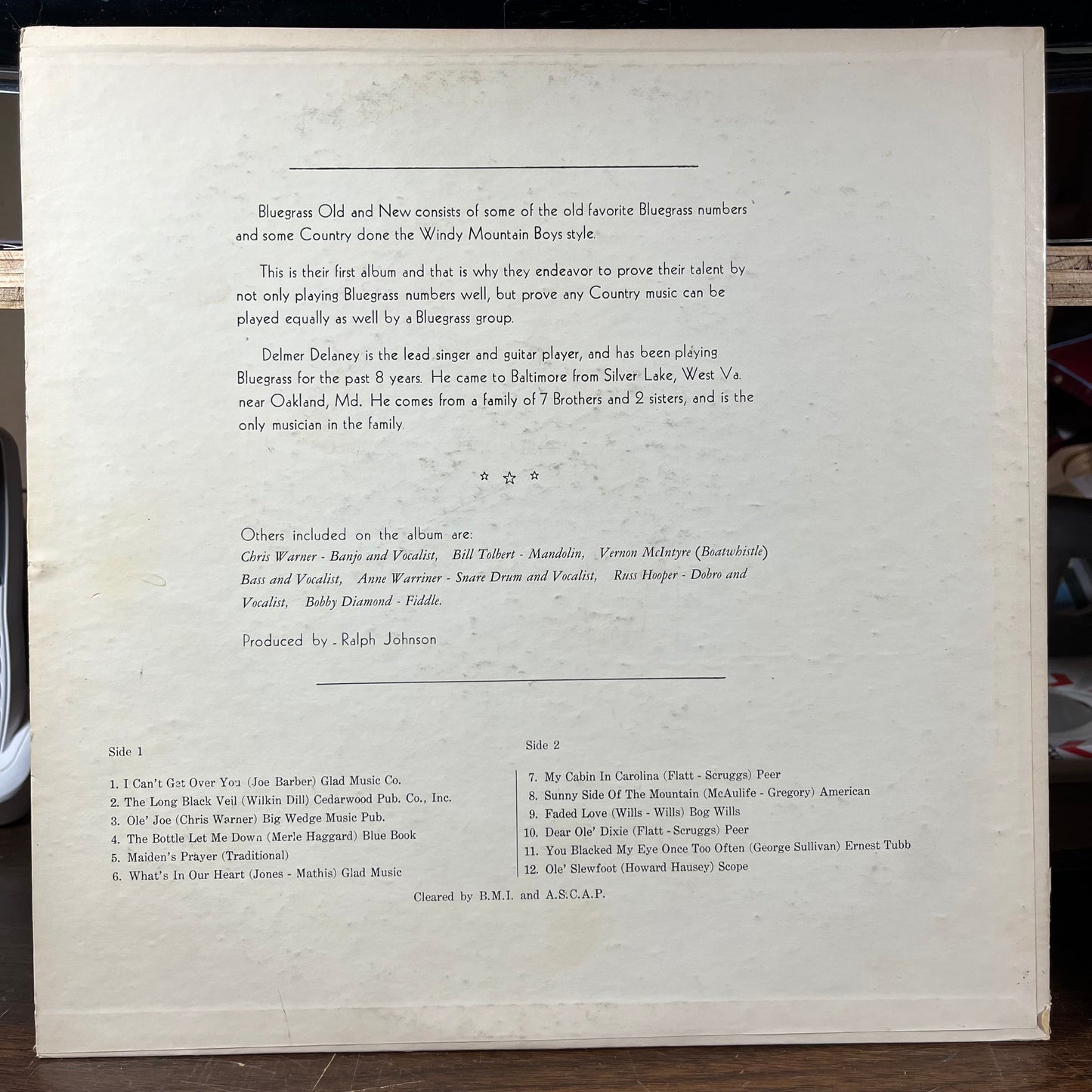 Bluegrass Old And New *SIGNED BY BILL TOLBERT* | Excellent+ (EX+) Excellent (EX) - FOLK / USED *EXCELLENT+*