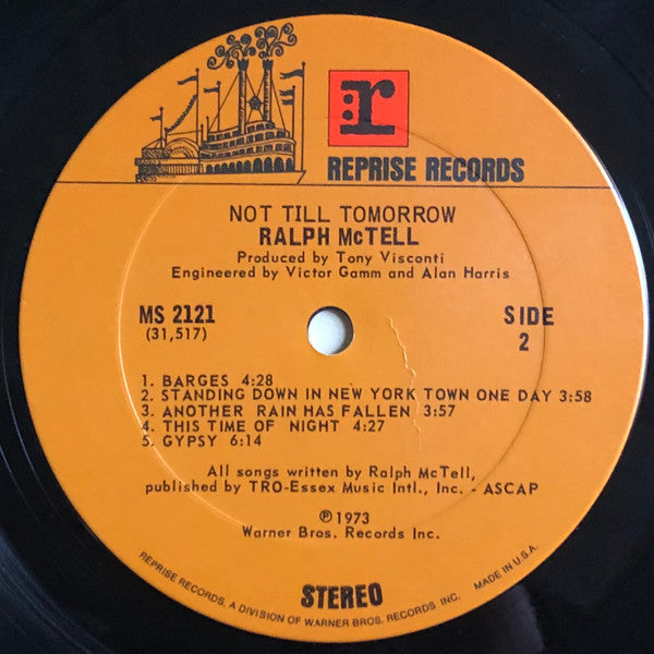 Ralph McTell - Not Till Tomorrow | Excellent (EX) Excellent (EX) - FOLK / USED *EXCELLENT+*