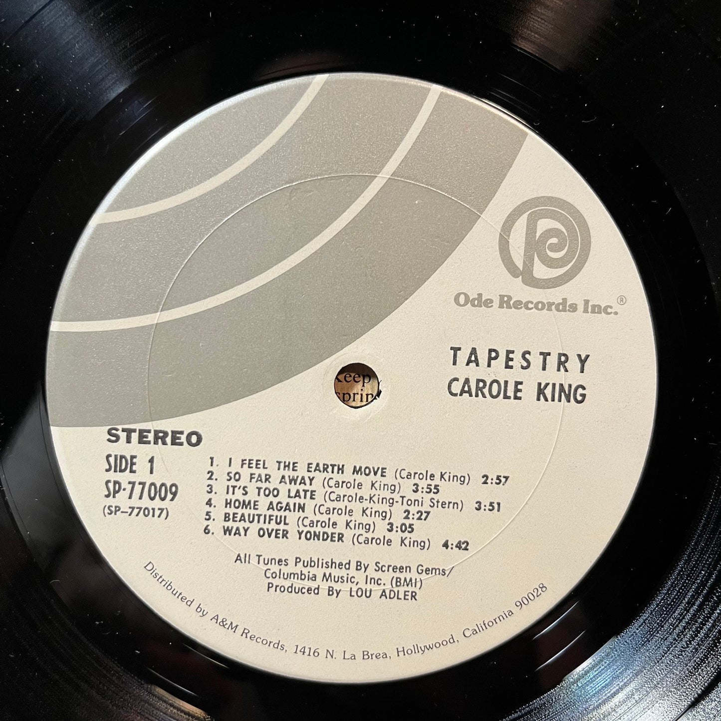 Carole King - Tapestry (VINYL LP ODE SP-77009 1971) | USED Excellent+ (EX+) Very Good Plus (VG+) - FOLK / USED *EXCELLENT+*