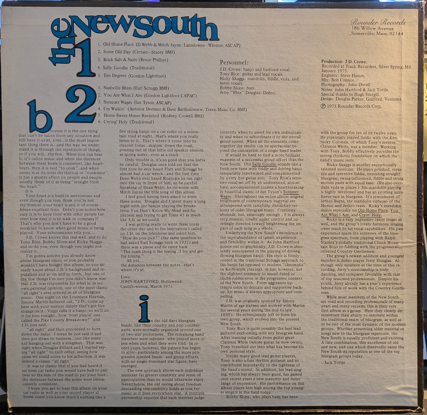 The New South (VINYL) | Excellent (EX) Very Good Plus (VG+) - FOLK / USED *EXCELLENT*