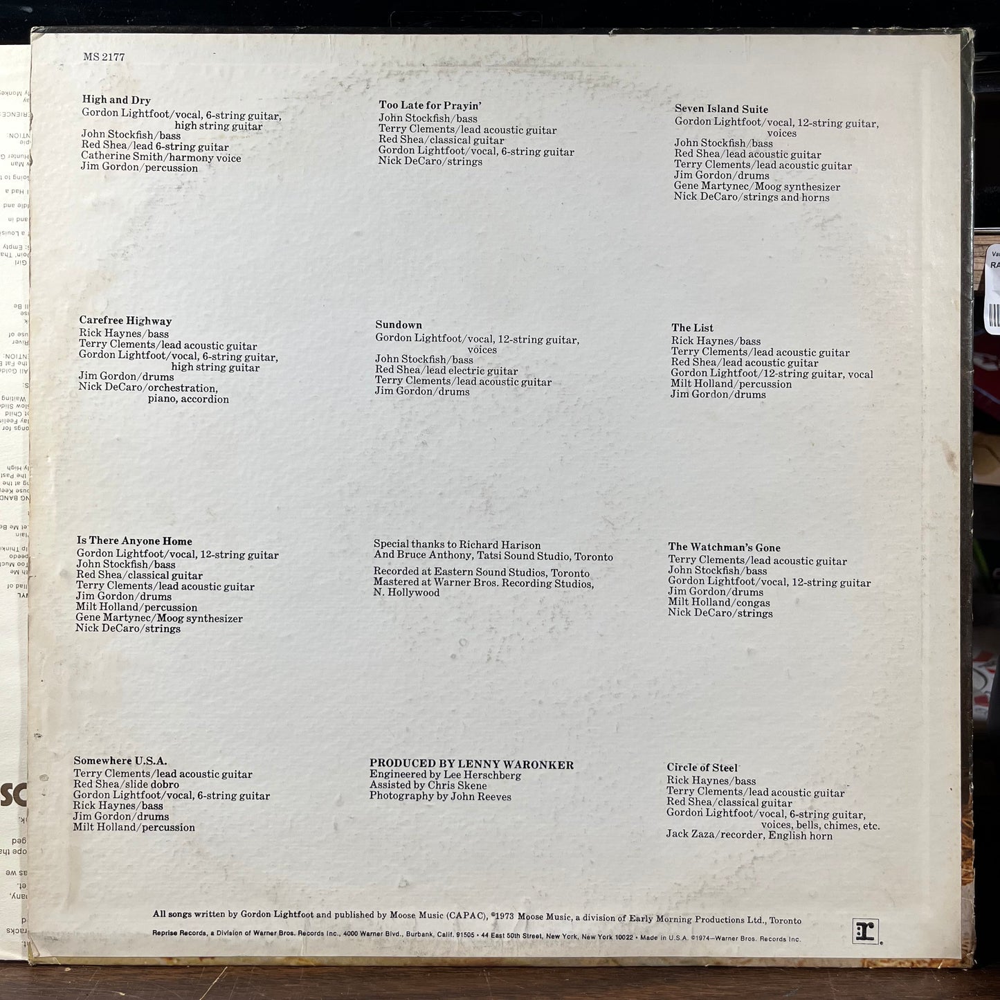 Sundown (VINYL) | Excellent (EX) Excellent (EX) - FOLK / USED *EXCELLENT*