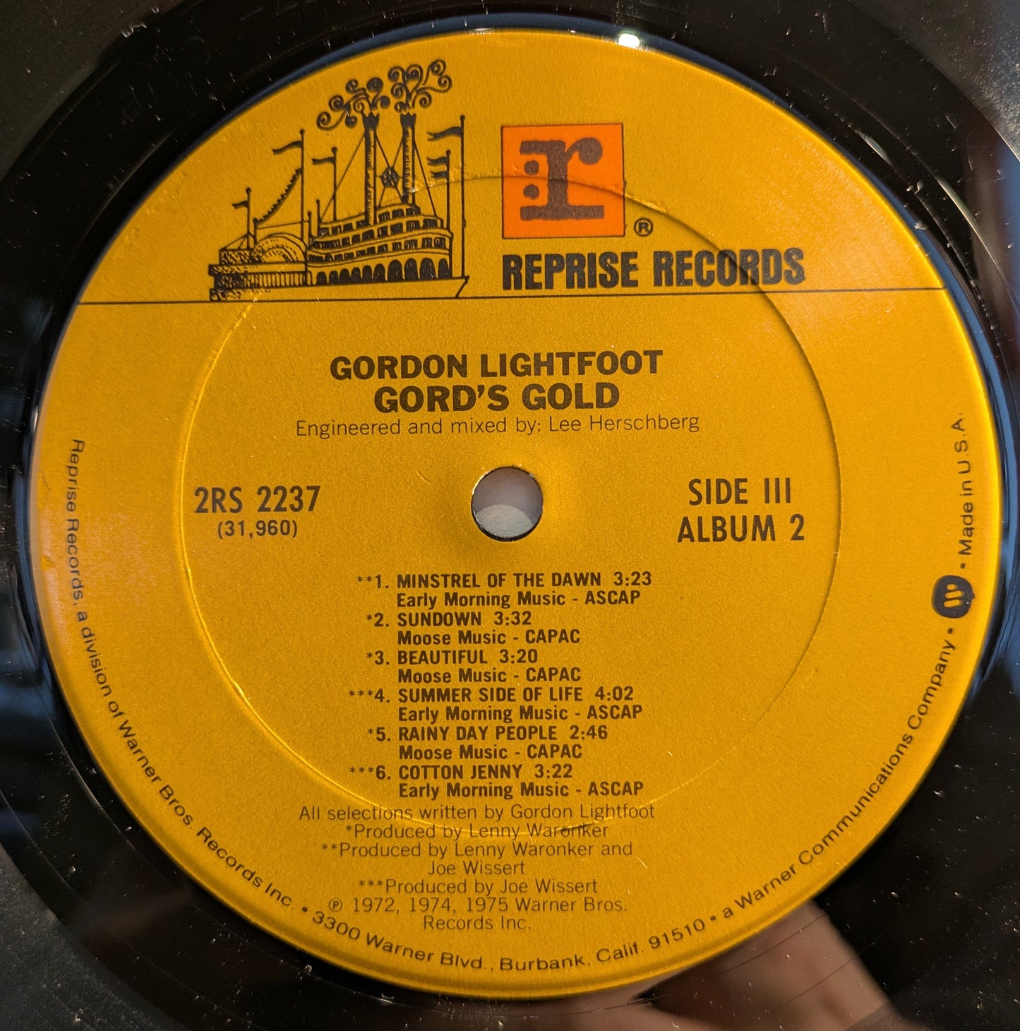 Gord's Gold (2xVINYL) | Near Mint (NM) Very Good Plus (VG+) - FOLK / USED *NEAR MINT-*