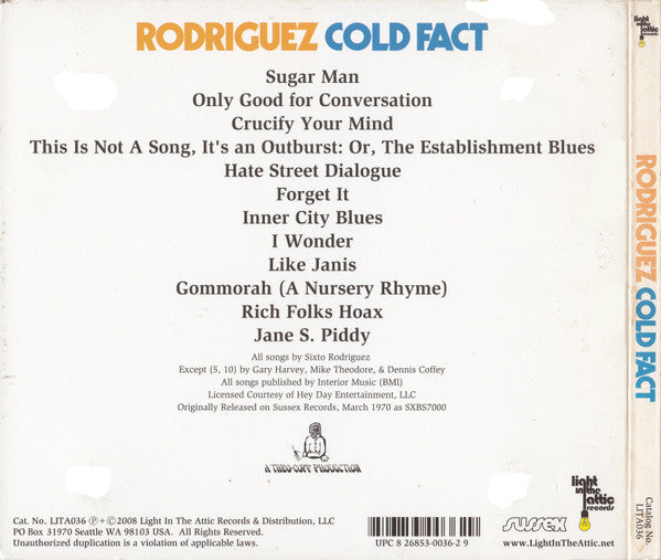 Cold Fact (CD) | Near Mint (NM or M-) Near Mint (NM or M-) - FOLK / USED *NEAR MINT*
