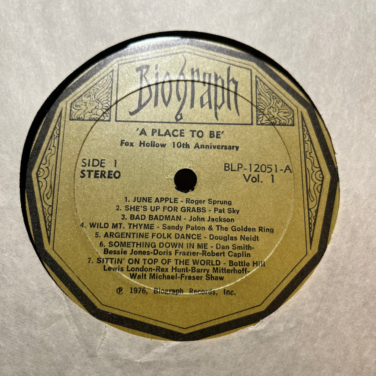 Various - A Place To Be: Fox Hollow Festival 10th Anniversary Album Vol 1 (VINYL LP) | USED Near Mint (NM or M-) Excellent+ (EX+) - FOLK / USED *NEAR MINT*