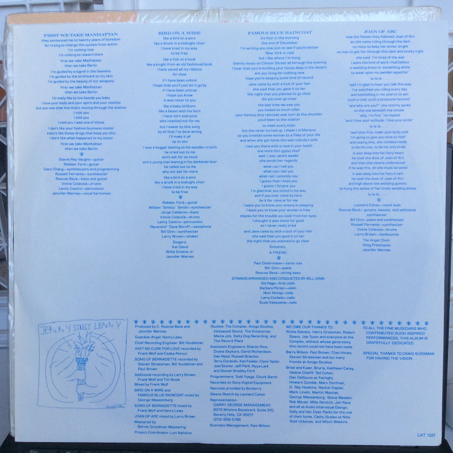 Famous Blue Raincoat (The Songs Of Leonard Cohen) (VINYL) | Near Mint (NM) Near Mint (NM) - FOLK / USED *NEAR MINT*