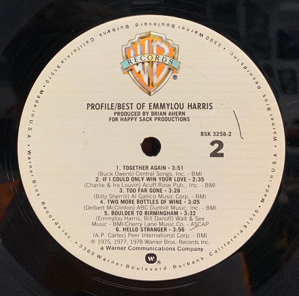 Profile / Best Of Emmylou Harris (VINYL) | Near Mint (NM) Near Mint (NM) - FOLK / USED *NEAR MINT*