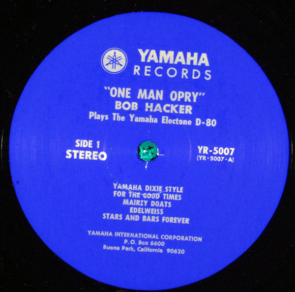 "One Man Opry" Bob Hacker Plays The Yamaha Electone D-80 (VINYL) | Near Mint (NM) Excellent (EX) - FOLK / USED *NEAR MINT*