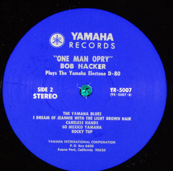 "One Man Opry" Bob Hacker Plays The Yamaha Electone D-80 (VINYL) | Near Mint (NM) Excellent (EX) - FOLK / USED *NEAR MINT*