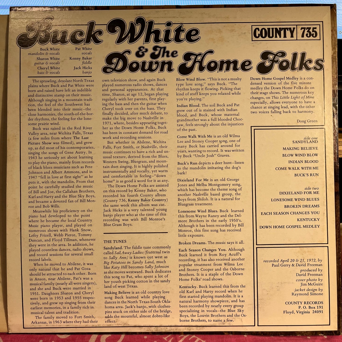 Buck White & The Down Home Folks | Near Mint (NM) Excellent (EX)