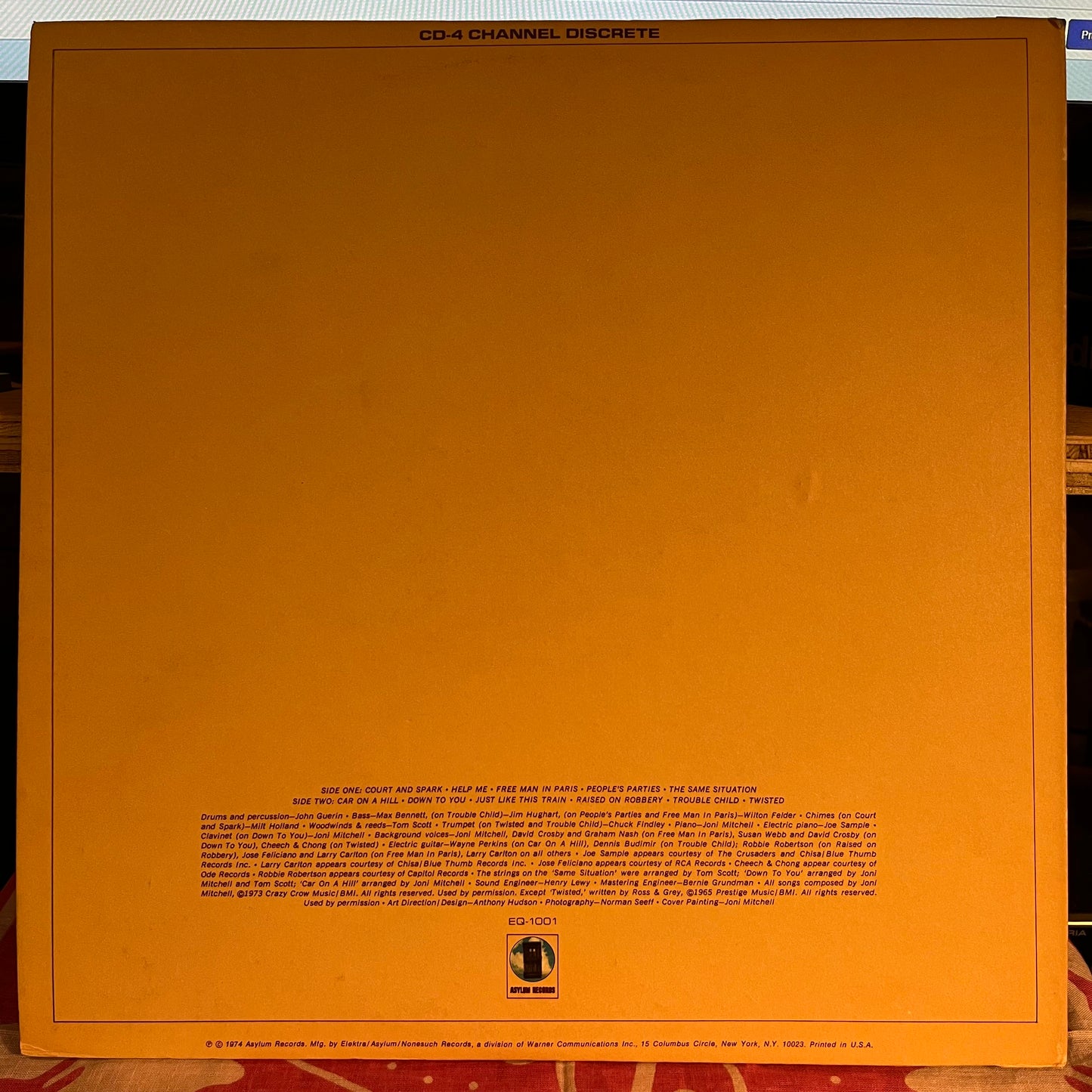 Court And Spark *QUADRAPHONIC* | Near Mint (NM) Excellent (EX)