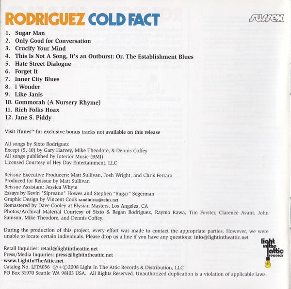 Cold Fact (CD) | Near Mint (NM or M-) Near Mint (NM or M-) - FOLK / USED *NEAR MINT*