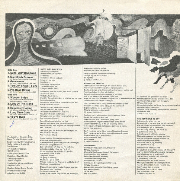 Crosby, Stills & Nash (VINYL) | Very Good Plus (VG+) Excellent (EX) - FOLK / USED *VERY GOOD+*