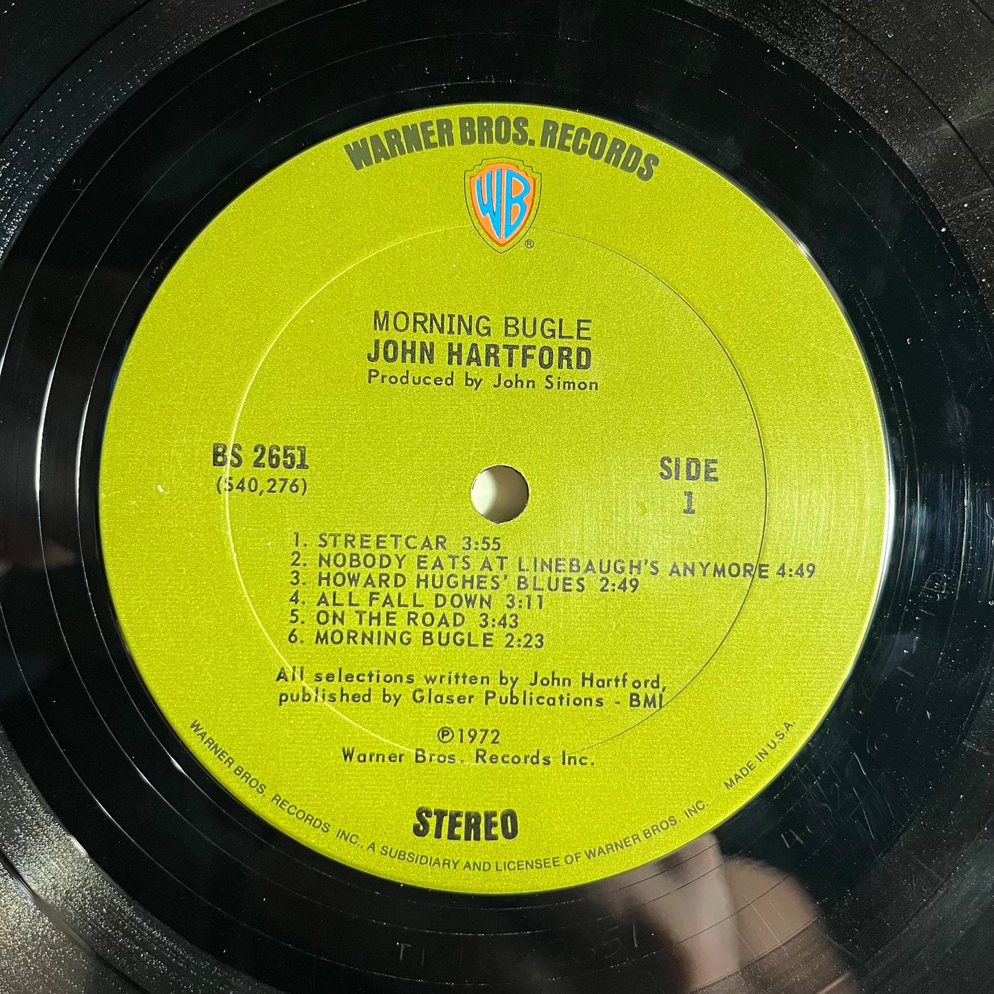 John Hartford - Morning Bugle *TERRE HAUTE* | Very Good (VG) Very Good Plus (VG+) - FOLK / USED *VERY GOOD*
