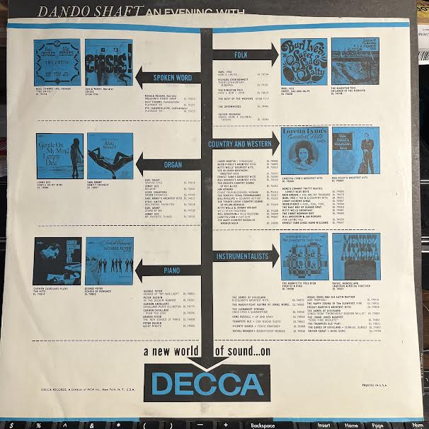 ... An Evening With ... (VINYL) | Very Good (VG) Excellent (EX) - FOLK / USED *VERY GOOD*